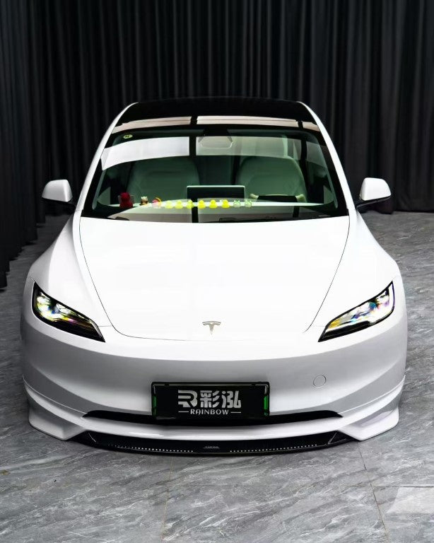 Tesla Model 3 Highland 2024 with Aftermarket Parts - Front Lip Splitter ABS & PP from Yofer.co