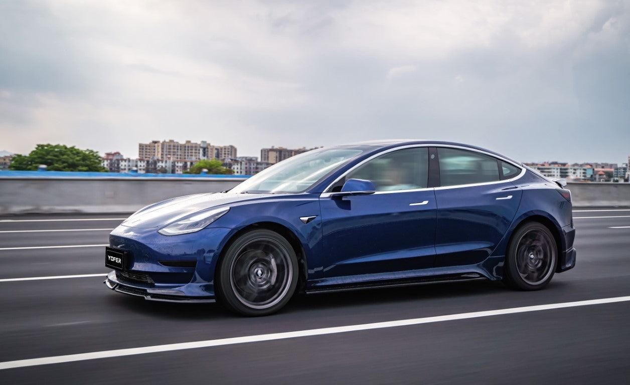 Tesla Model 3 / Performance 2017 2018 2019 2020 2021 2022 2023 with Aftermarket Parts - Front Lip PP from Yofer.co