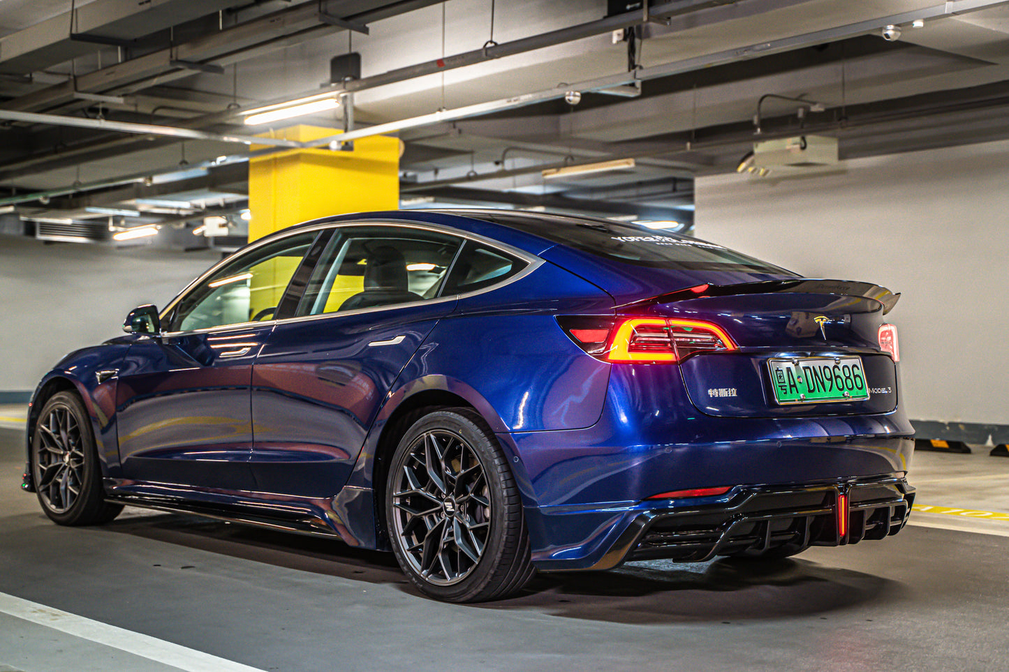 Tesla Model 3/Long Range/Performance 2017 2018 2019 2020 2021 2022 2023 with Aftermarket Parts - Full Body Kit PP Polypropylene from Yofer.co