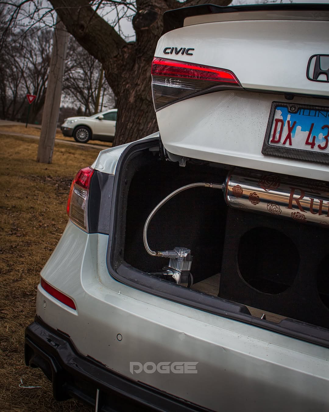 Honda Civic 11th Gen FE1 FE2 FE4 2022-ON with Aftermarket Parts - Rear Diffuser & Canards PP from Yofer.co