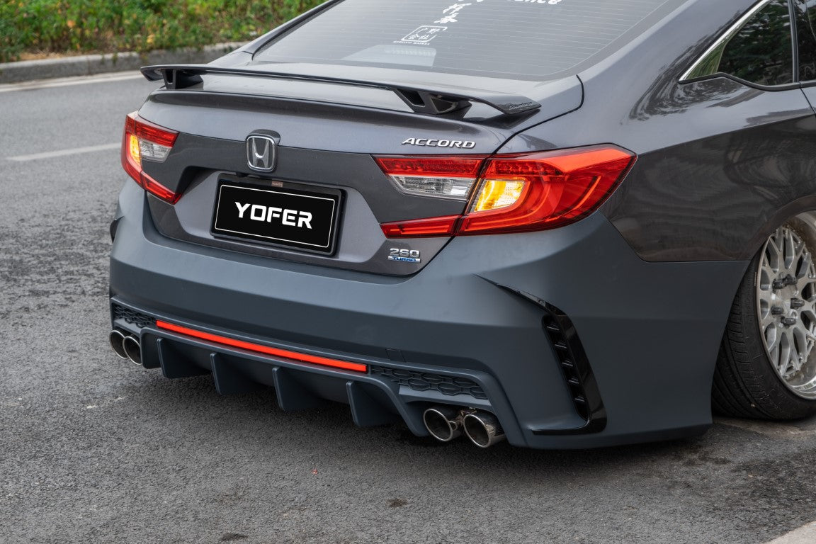 Honda Accord 10th 10.5th Gen 2018-2022 with Aftermarket Parts - Rear Bumper PP from Yofer.co