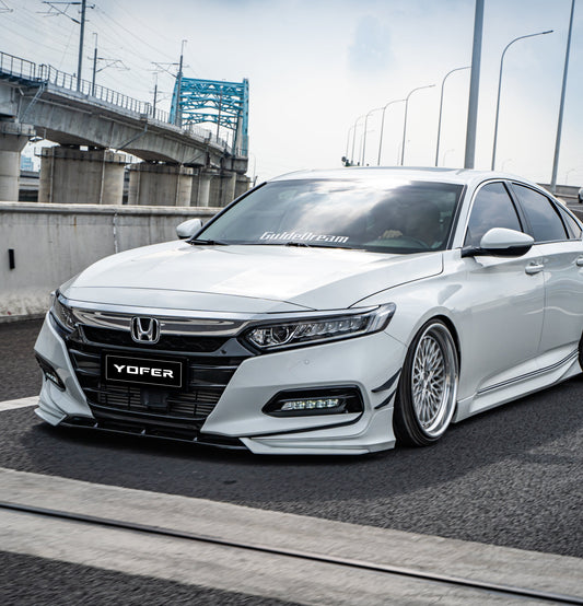 Honda Accord 10th Gen Pre-facelift 2018-2020 with Aftermarket Parts - Front Lip PP from Yofer.co