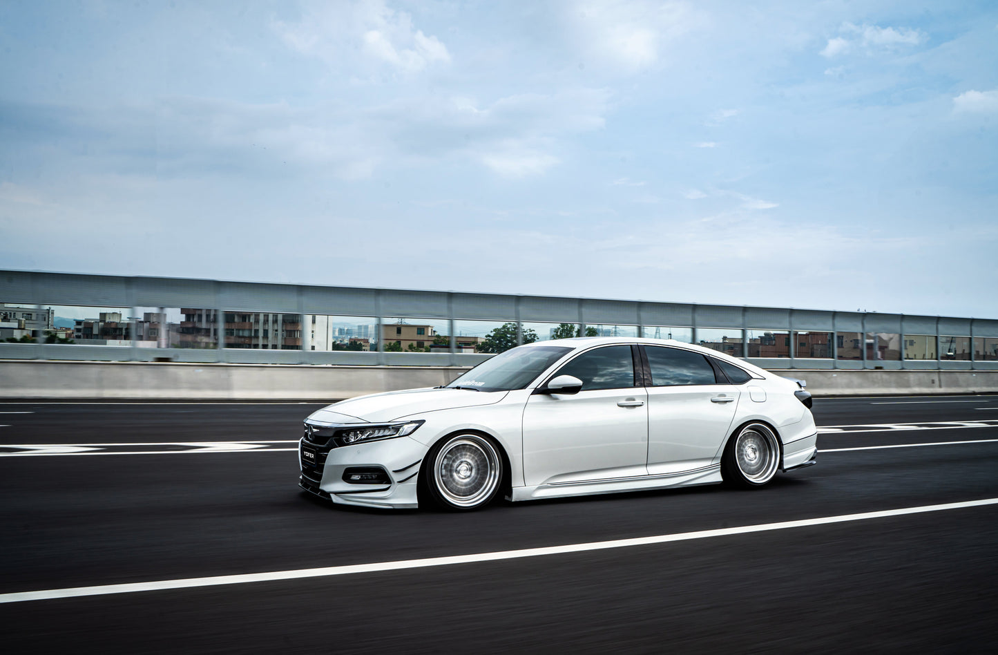 Honda Accord 10th 10.5th Gen 2018-2022 with Aftermarket Parts - V2 Style Rear Diffuser & Rear Canards PP from Yofer.co