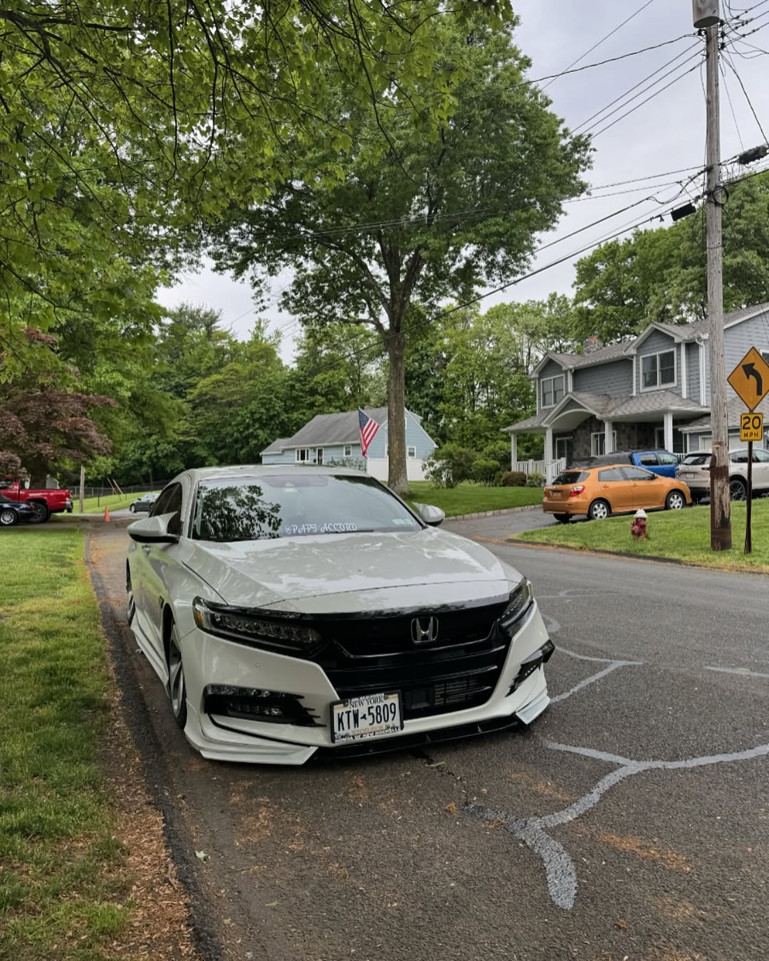 Honda Accord 10th Gen Pre-facelift 2018-2020 with Aftermarket Parts - Front Lip PP from Yofer.co