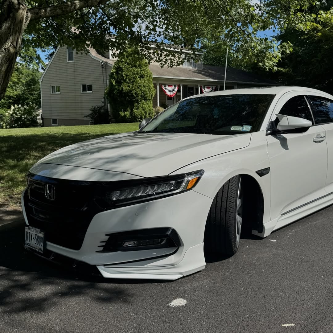 Honda Accord 10th Gen Pre-facelift 2018-2020 with Aftermarket Parts - Front Lip PP from Yofer.co