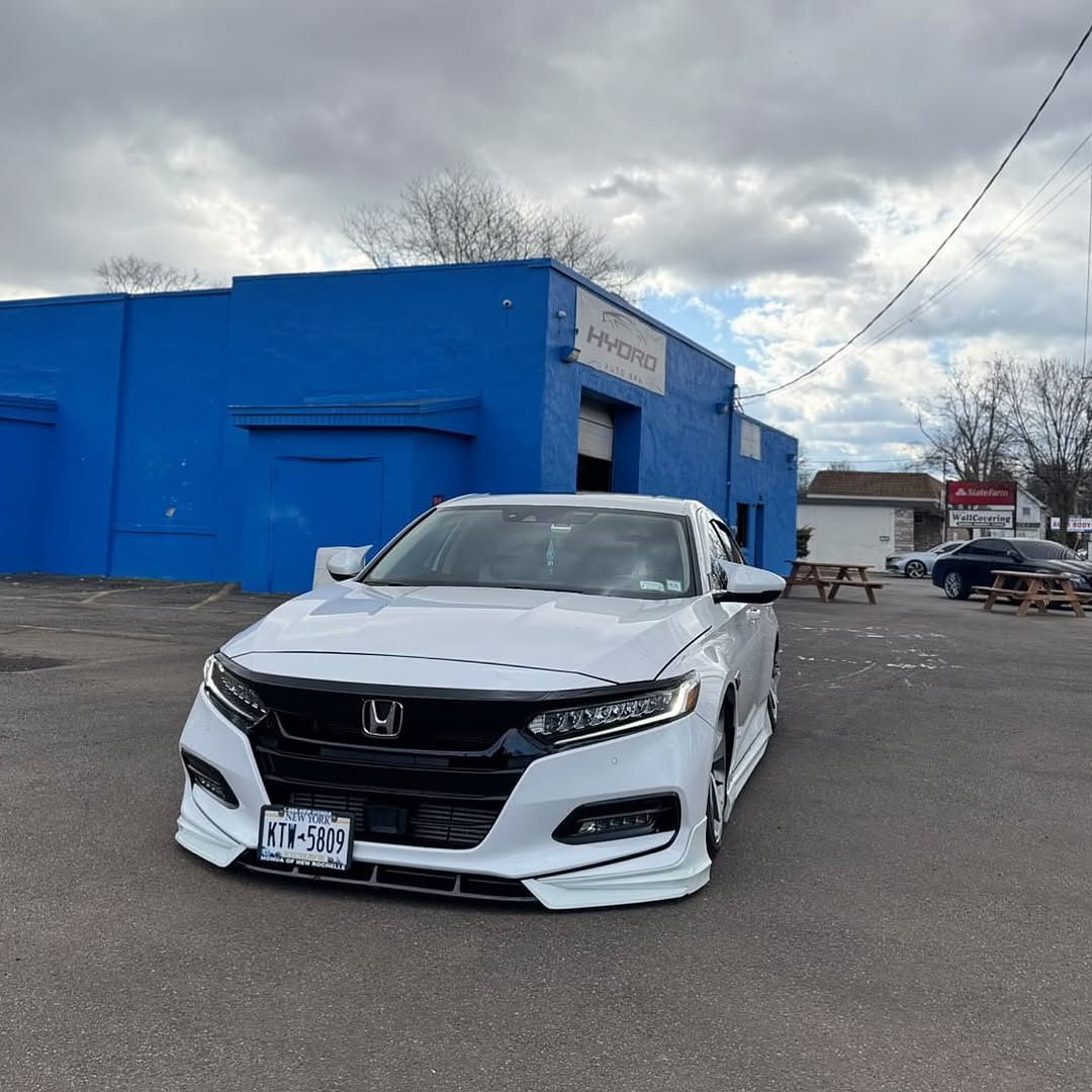 Honda Accord 10th Gen Pre-facelift 2018-2020 with Aftermarket Parts - Front Lip PP from Yofer.co