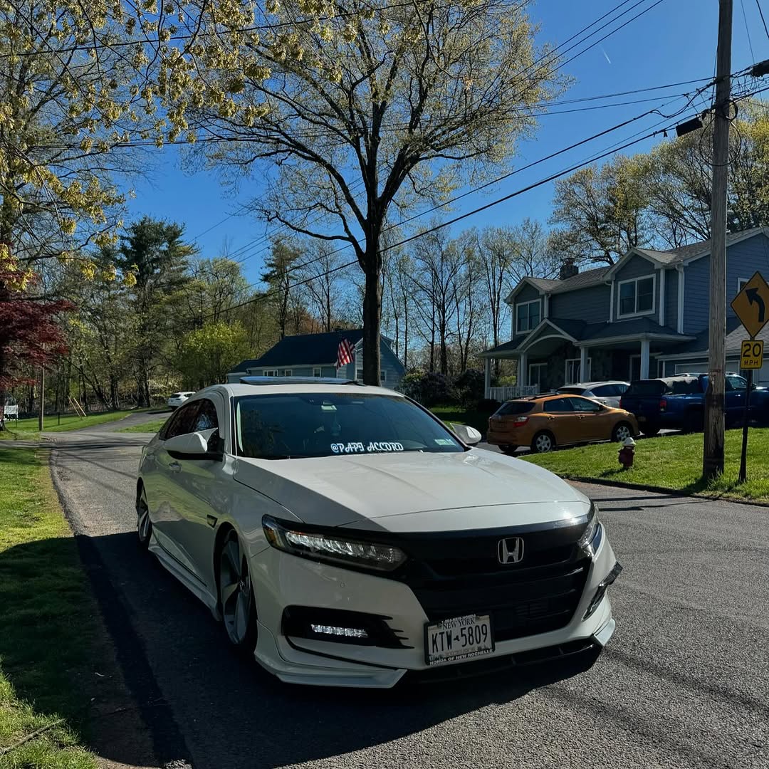 Honda Accord 10th Gen Pre-facelift 2018-2020 with Aftermarket Parts - Front Lip PP from Yofer.co