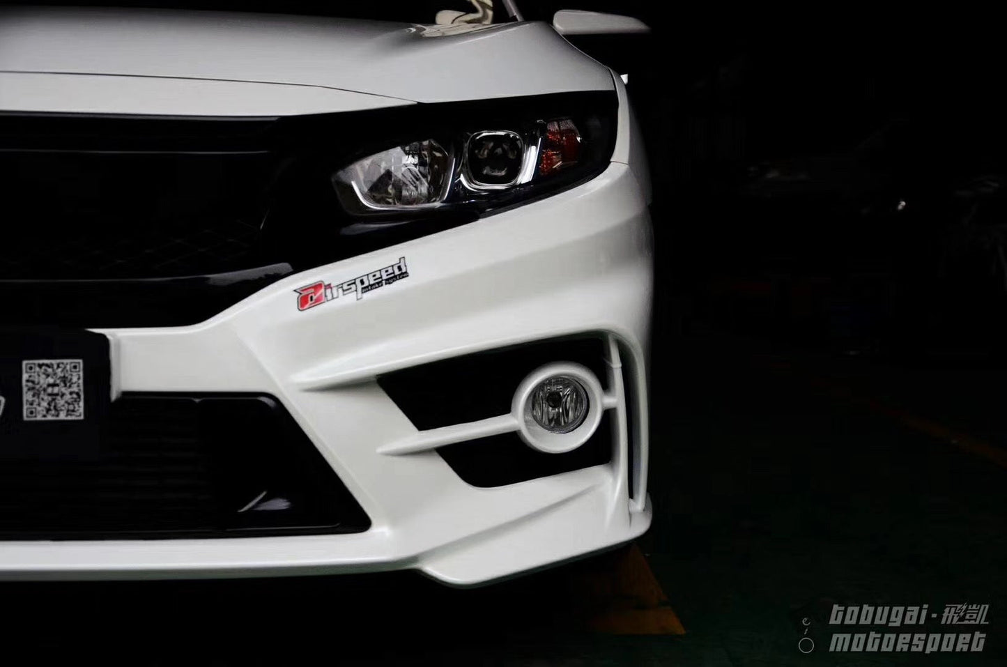 Honda Civic 10th Gen FC1 FC2 FC5 FC6 2016-2021 FC3 FC4 2017-2021 & Civic 10th Gen FK7 2017-2021 with Aftermarket Parts - Front Bumper PP from Yofer.co