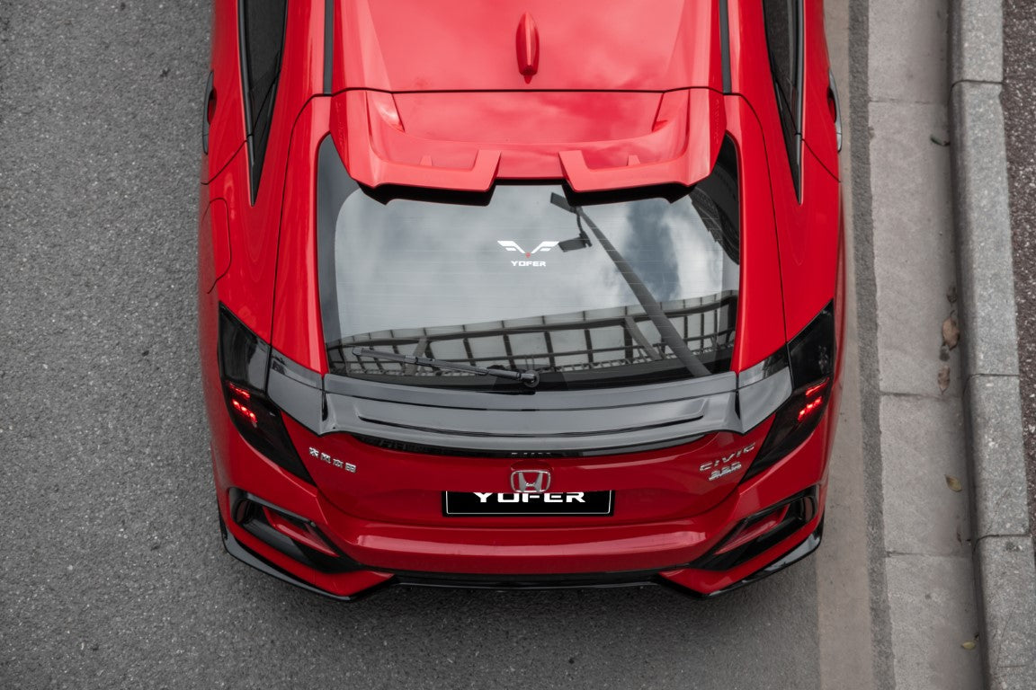 Honda Civic 10th Gen FK7 FK8 2017-2021 with Aftermarket Parts - Rear Spoiler ABS from Yofer.co