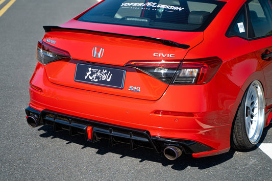 Honda Civic 11th Gen FE1 FE2 FE4 2022-ON with Aftermarket Parts - Rear Diffuser PP from Yofer.co