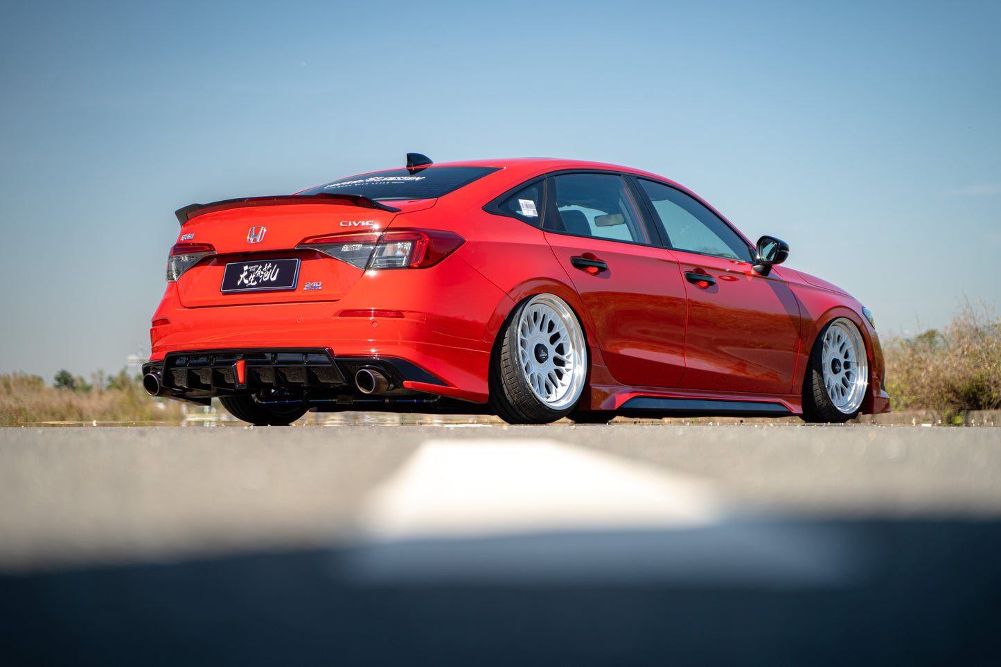 Honda Civic 11th Gen FE1 FE2 FE4 2022-ON with Aftermarket Parts - Rear Diffuser PP from Yofer.co