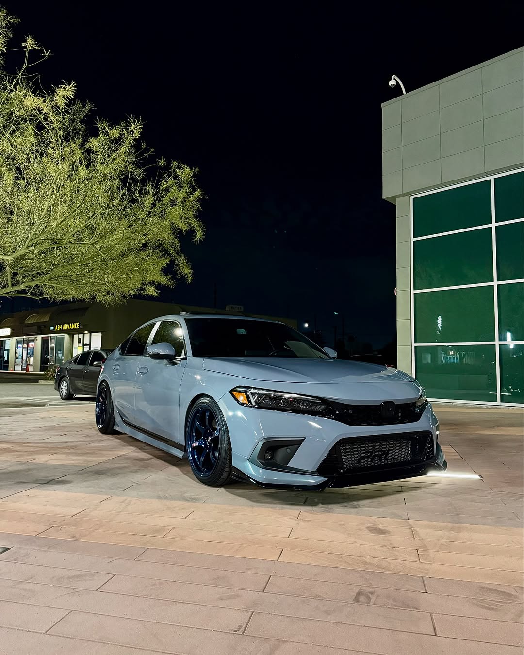 Honda Civic 11th Gen FE1 FE2 FE4 2022-ON & Civic 11th Gen FL1 FL2 FL4 2022-ON with Aftermarket Parts - V2 Style Front Lip Spliter PP from Yofer.co