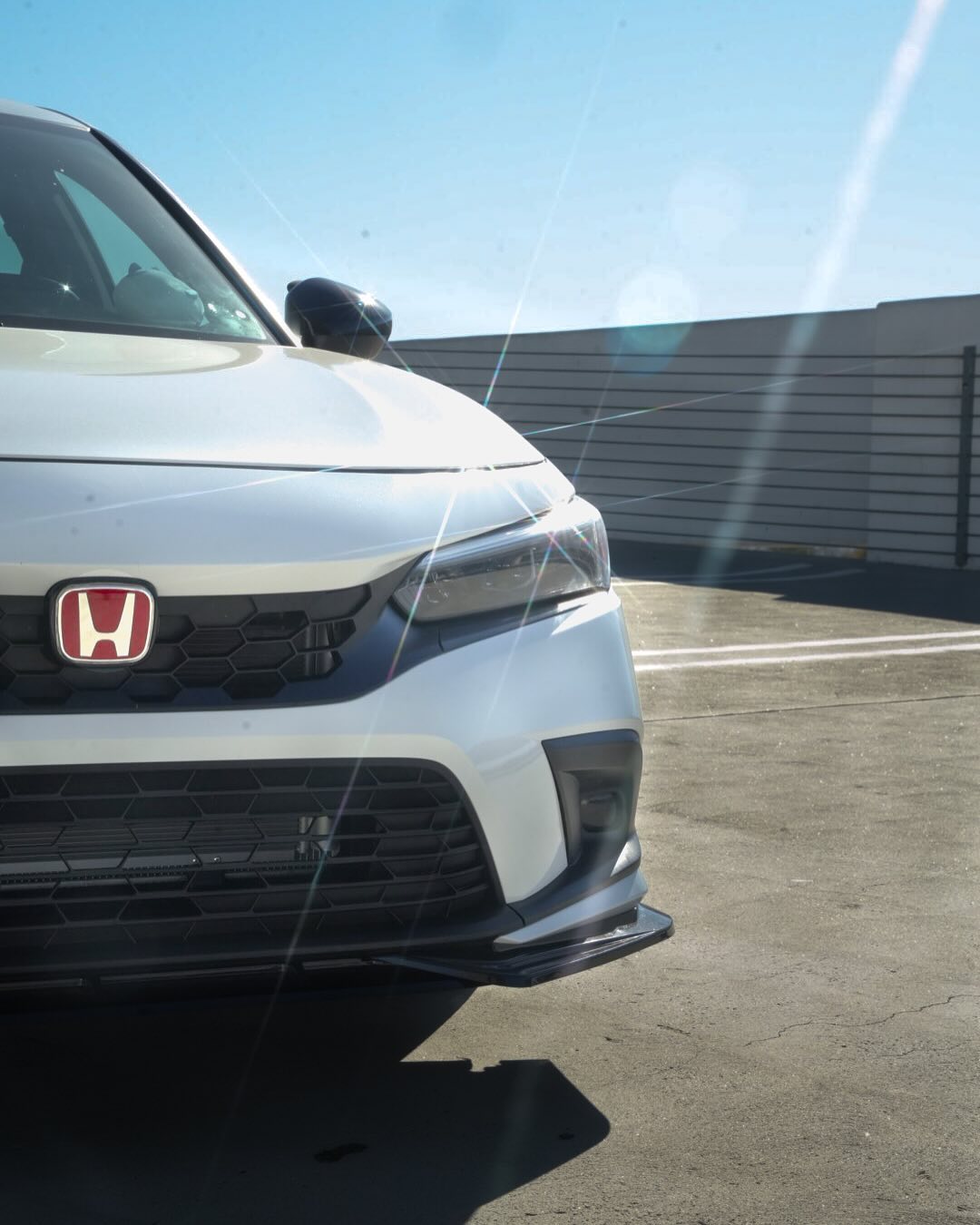 Honda Civic 11th Gen FE1 FE2 FE4 2022 2023 2024 & Civic 11th Gen FL1 FL2 FL4 2022 2023 2024 with Aftermarket Parts - V1 Front Lip Splitter PP from Yofer.co