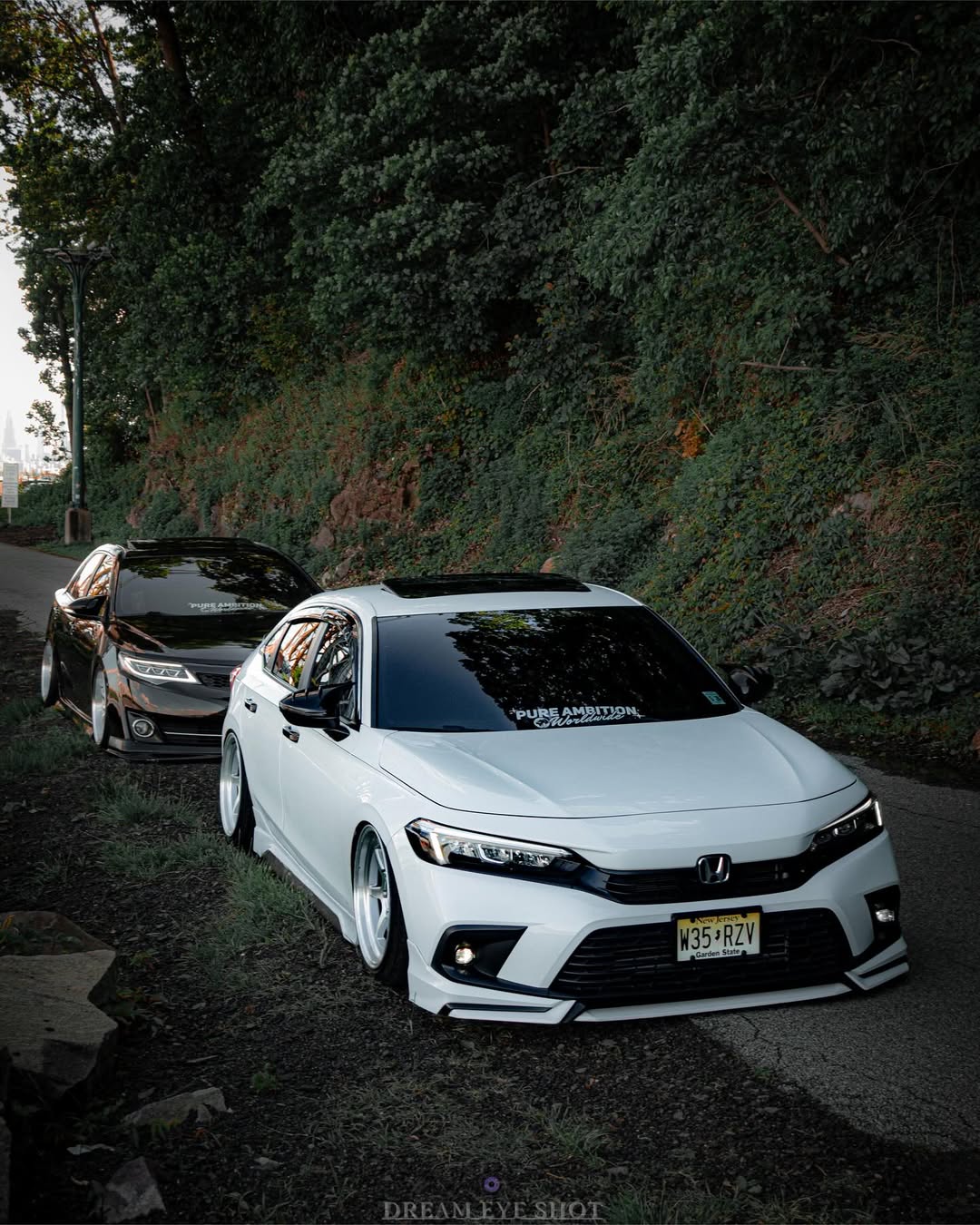 Honda Civic 11th Gen FE1 FE2 FE4 2022-ON & Civic 11th Gen FL1 FL2 FL4 2022-ON with Aftermarket Parts - V1 Style Front Lip Spliter PP from Yofer.co