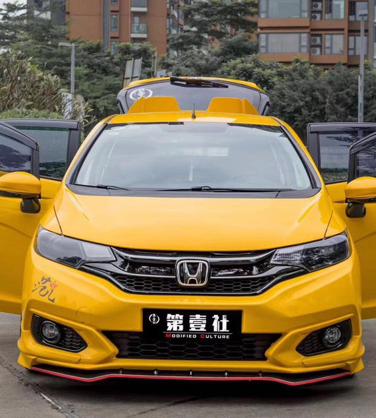 Honda Fit 3rd Gen GK3 GK4 GK5 GK6 GK7 GH7 GP5 GP6 2018 2019 2020 with Aftermarket Parts - Front Lip Splitter PP from Yofer.co