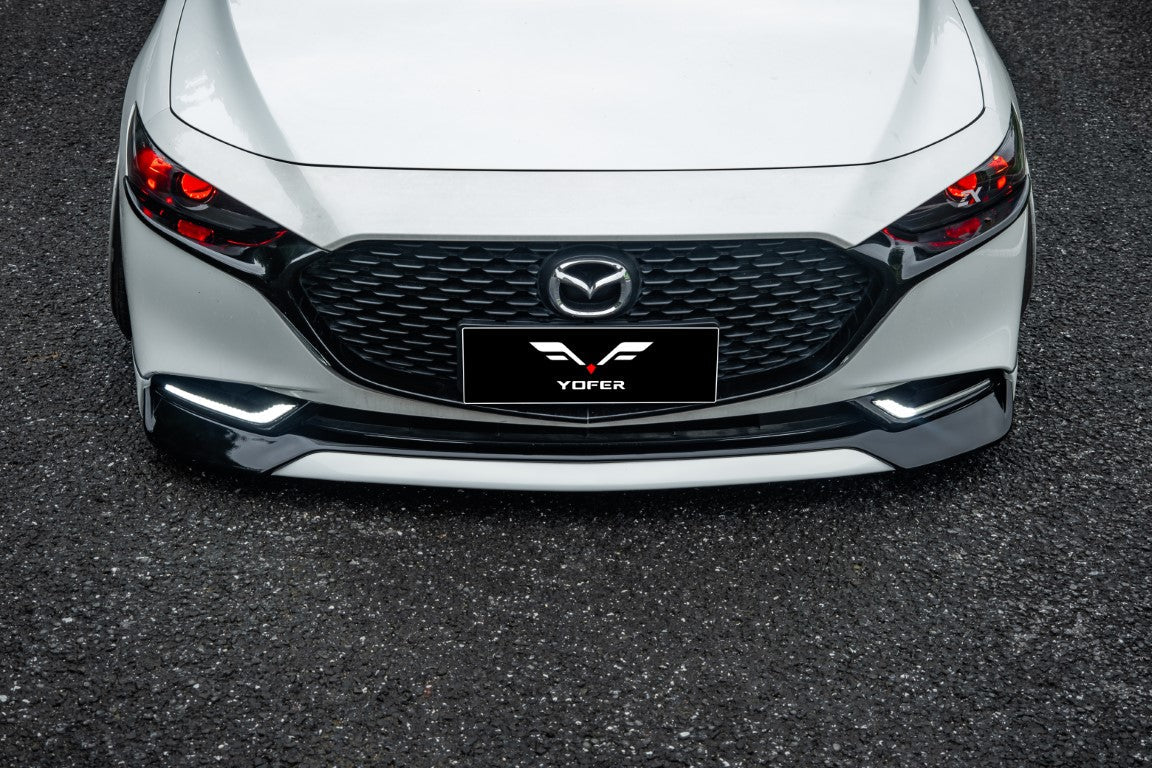 Mazda Mazda3 4th Gen BP 2019-ON with Aftermarket Parts - Front Lip Splitter PP from Yofer.co