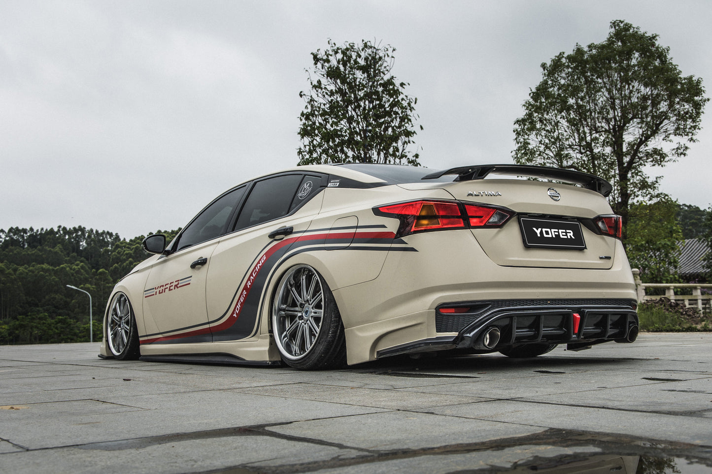 Tesla Nissan Altima L34 2019 2020 2021 2022 with Aftermarket Parts - Full Body Kit ABS from Yofer.co
