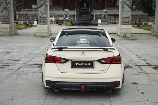 Nissan Altima L34 2019 2020 2021 2022 with Aftermarket Parts - Rear Diffuser & Canards PP from Yofer.co