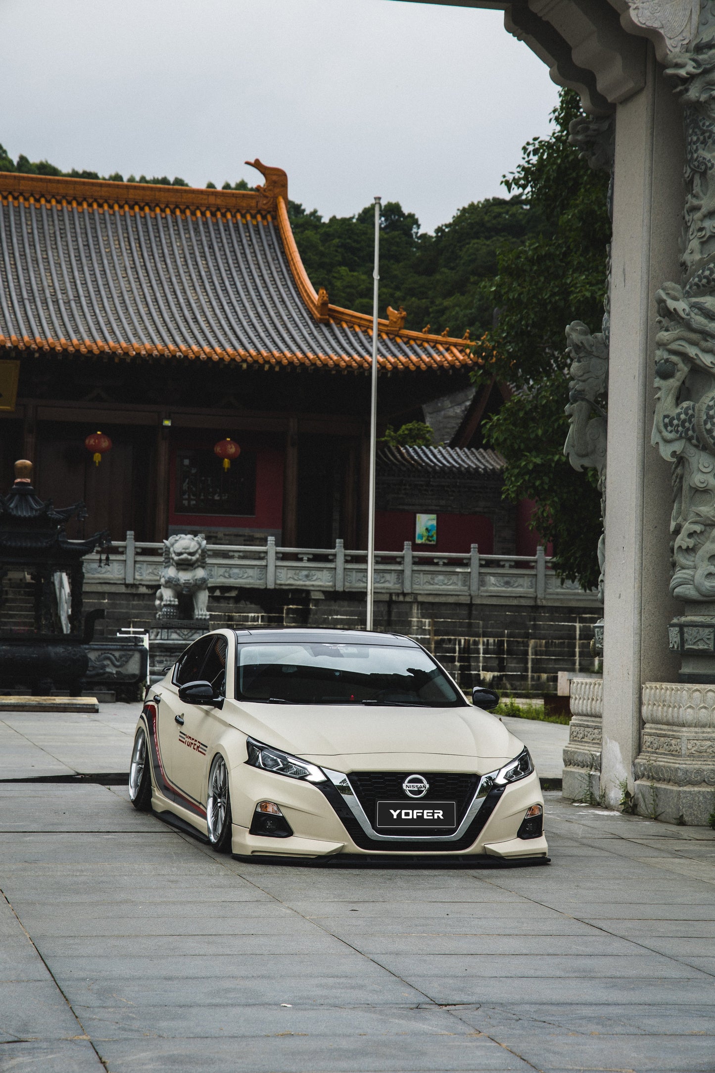 Tesla Nissan Altima L34 2019 2020 2021 2022 with Aftermarket Parts - Full Body Kit ABS from Yofer.co