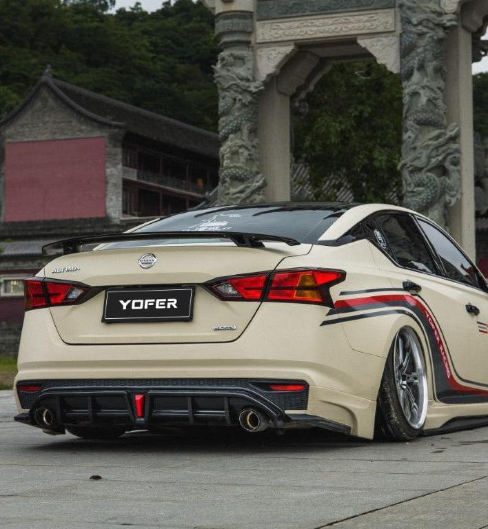 Nissan Altima L34 2019-2022 with Aftermarket Parts - Rear Spoiler PP from Yofer.co