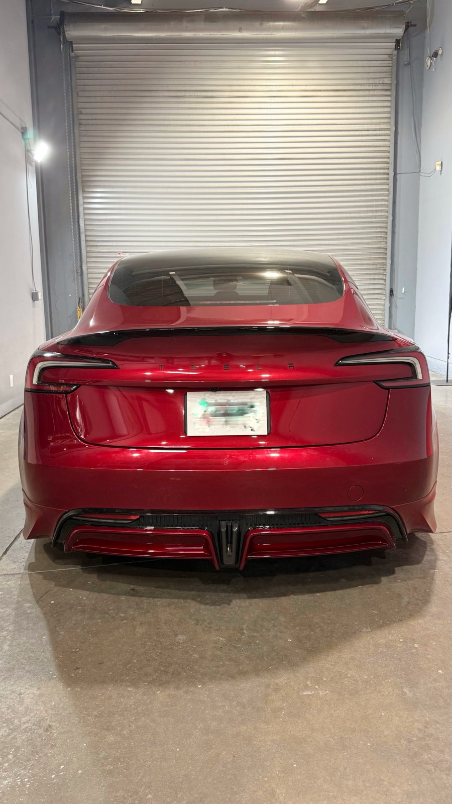 Tesla Model 3 Highland / Performance 2024 with Aftermarket Parts - V2 Rear Diffuser & Canards PP from Yofer.co