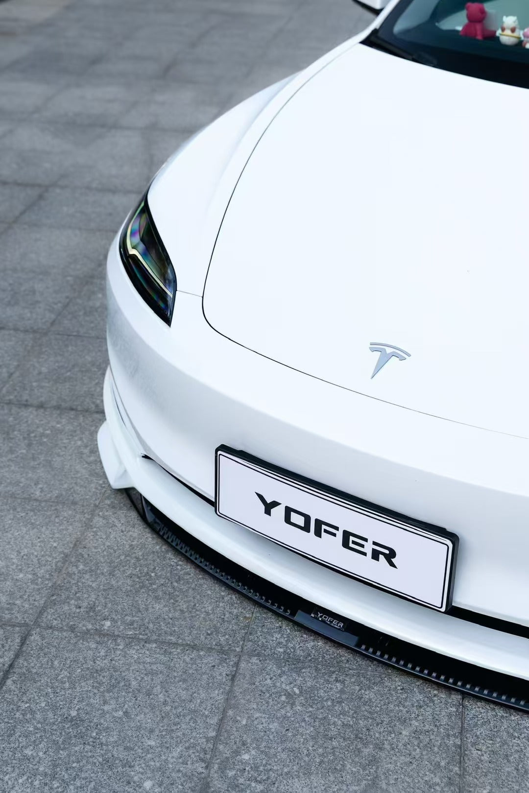 Tesla Model 3 Highland 2024 with Aftermarket Parts - Front Lip Splitter ABS & PP from Yofer.co