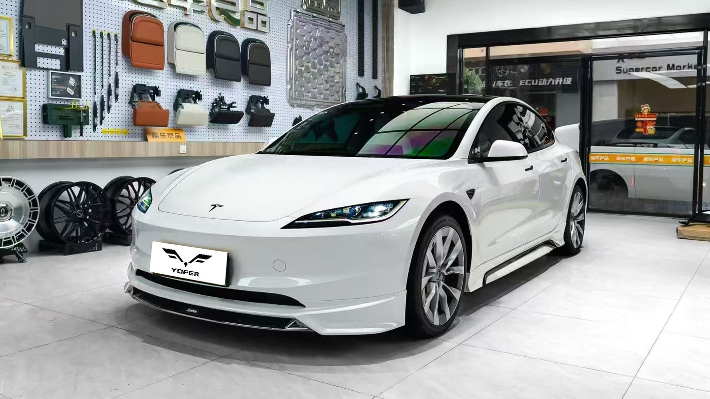 Tesla Model 3 Highland / Performance 2024 with Aftermarket Parts - Side Skirts ABS /PP from Yofer.co