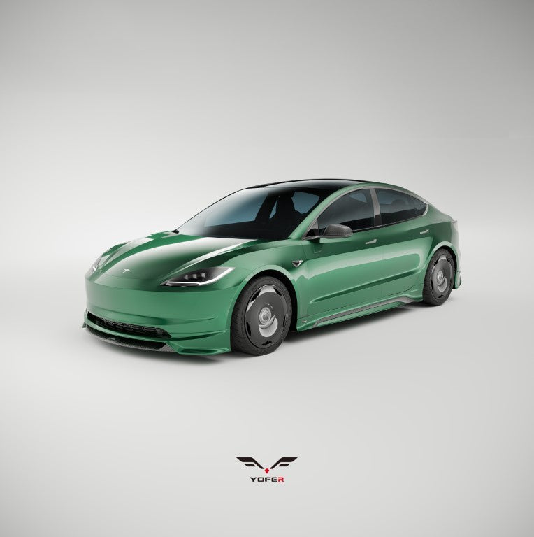 Tesla Model 3 Highland / Performance 2024 with Aftermarket Parts - Side Skirts ABS /PP from Yofer.co