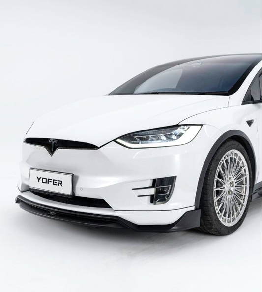 Tesla Model X Performance / Standard Range / P100D / P90D / Long Range Plus / 100D / 90D / 75D / 70D 2016 2017 2018 2019 2020 2021 with Aftermarket Parts - Front Lip PP from Yofer.co