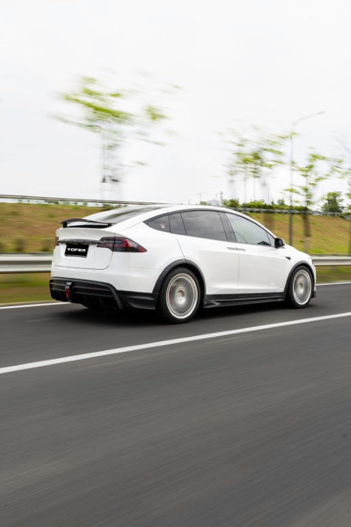 Tesla Model X Performance / Standard Range / P100D / P90D / Long Range Plus / 100D / 90D / 75D / 70D 2016 2017 2018 2019 2020 2021 with Aftermarket Parts - Side Skirts PP from Yofer.co