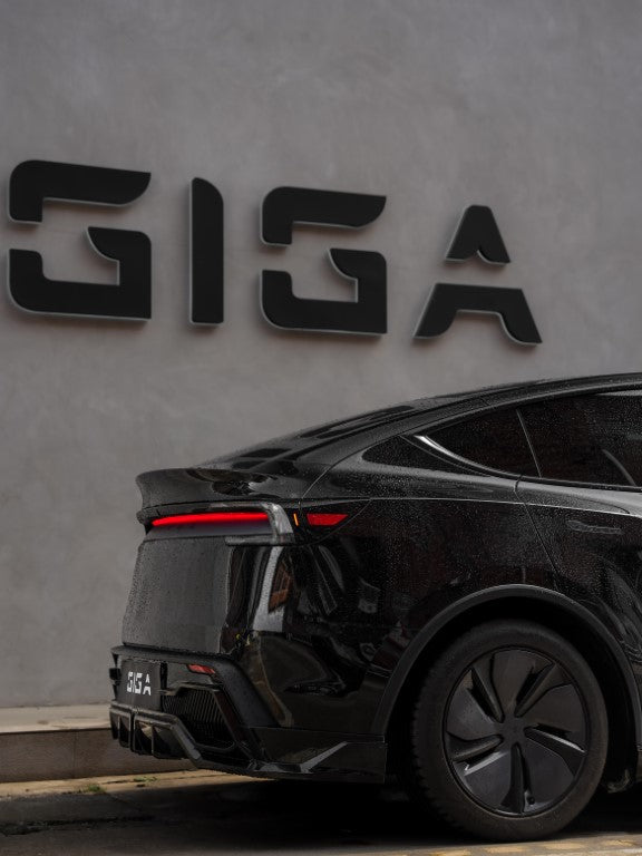 Tesla Model Y Juniper 2026-ON with Aftermarket Parts - Loong Flames Rear Diffuser PP Polypropylene from Yofer.co