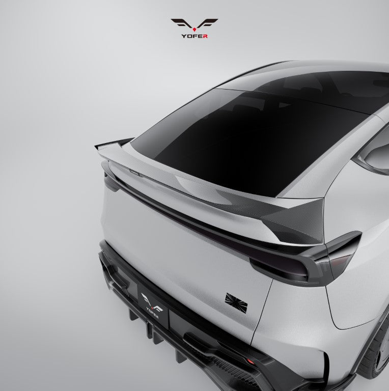 Tesla Model Y Juniper 2026-ON with Aftermarket Parts - Loong Flames Rear Lip Spoiler PP Polypropylene from Yofer.co