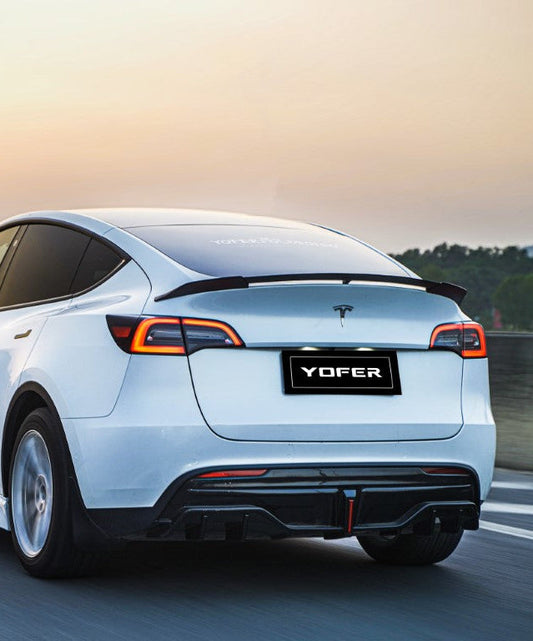 Tesla Model Y / Performance 2021 2022 2023 2024 with Aftermarket Parts - V2 Rear Diffuser PP from Yofer.co