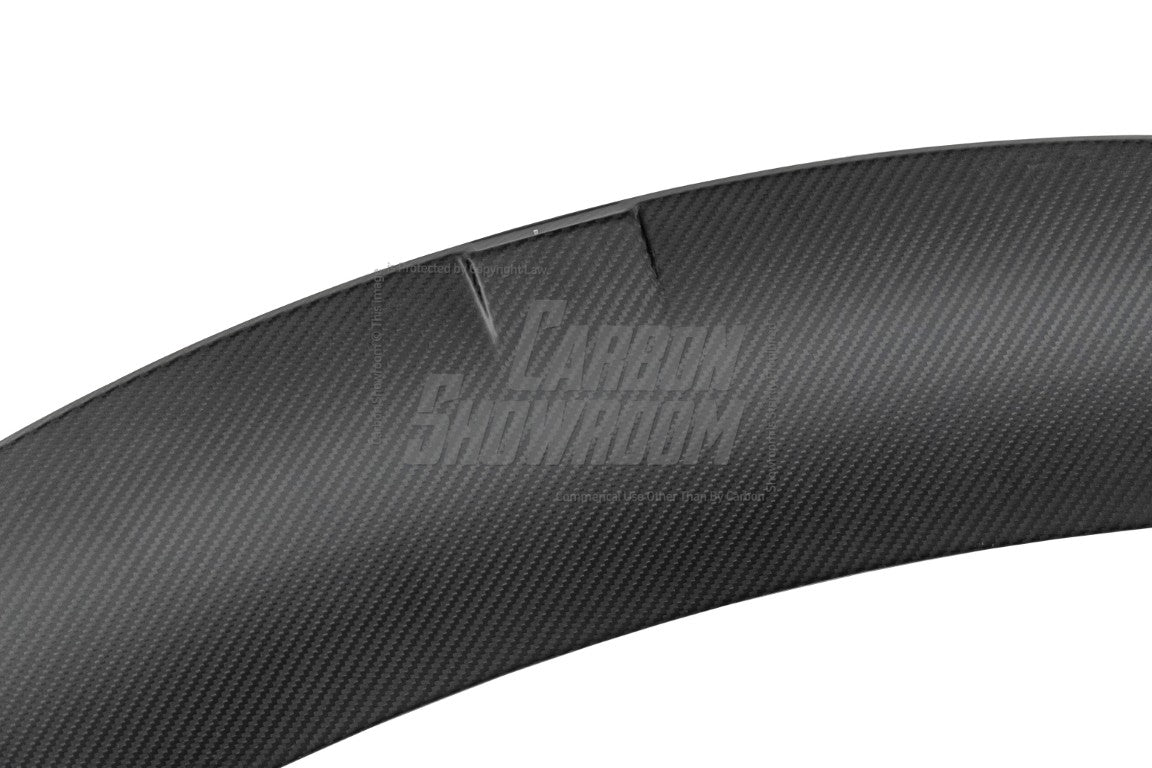 Tesla Model Y / Performance 2021 2022 2023 2024 with Aftermarket Parts - Loong Flames Style Rear Spoiler Wing Carbon Fiber from Yofer.co