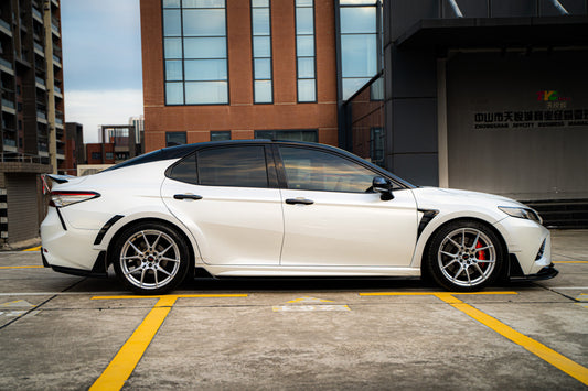 Toyota Camry 8th Gen XV70 TRD SE XSE LE XLE 2018-2024 with Aftermarket Parts - Side Skirts PP from Yofer.co