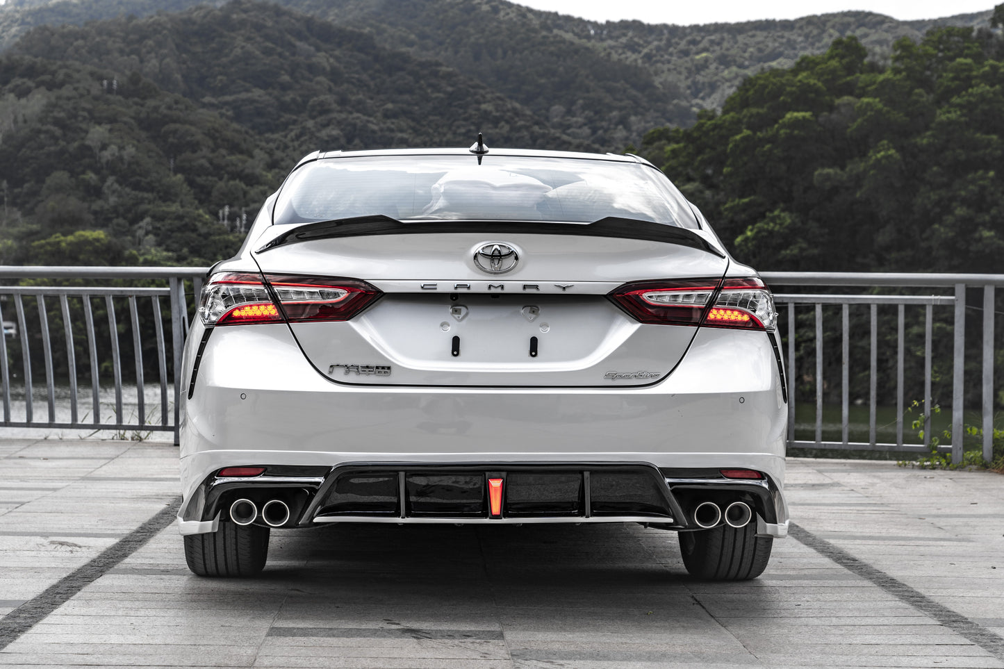 Toyota Camry 8th Gen XV70 SE XSE 2018-2024 with Aftermarket Parts - V2 Style Rear Diffuser PP from Yofer.co