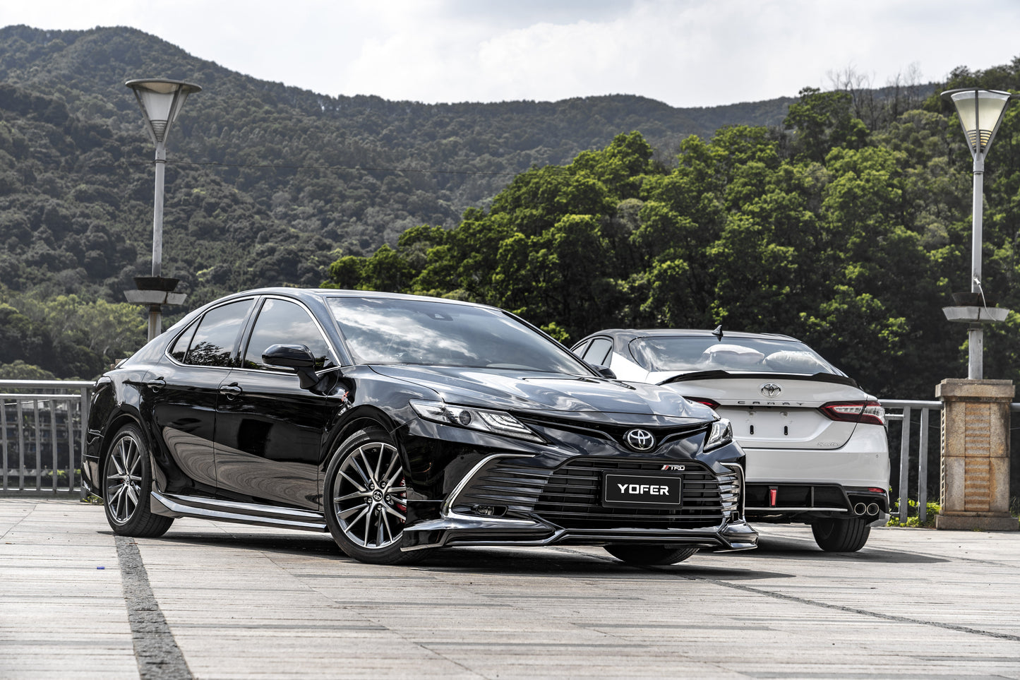 Toyota Camry 8th Gen XV70 LE XLE 2021-2024 with Aftermarket Parts - Front Lip Splitter PP from Yofer.co