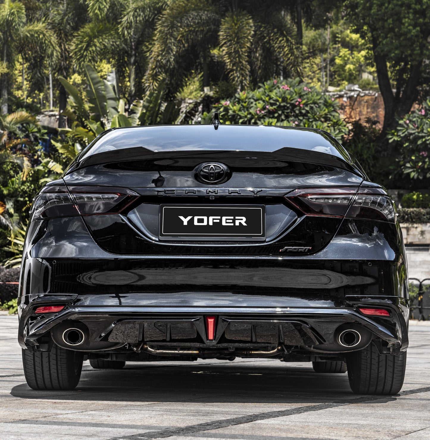 Toyota Camry 8th Gen XV70 LE XLE 2018-2024 with Aftermarket Parts - Rear Diffuser & Canards PP from Yofer.co