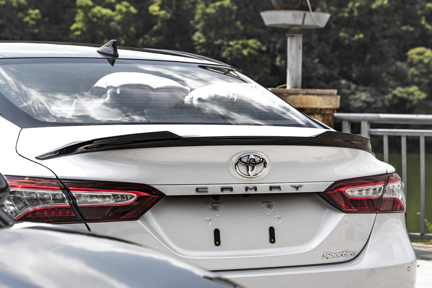 Toyota Camry 8th Gen XV70 TRD SE XSE LE XLE 2018-2024 with Aftermarket Parts - V2 Style Rear Spoiler ABS from Yofer.co