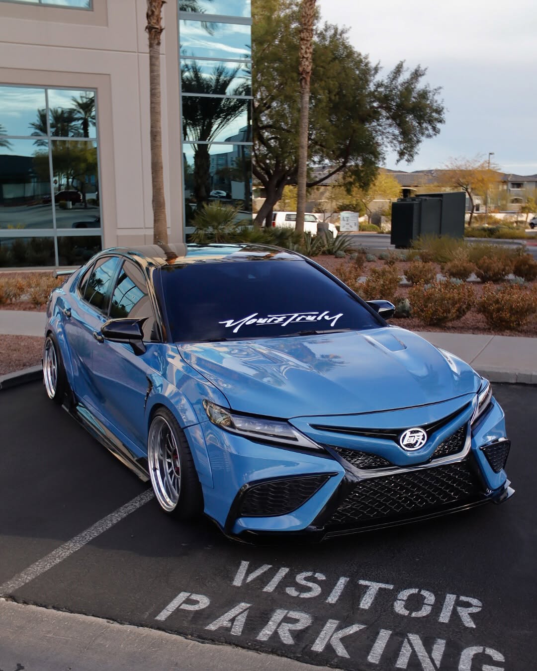 Toyota Camry 8th Gen XV70 TRD SE XSE LE XLE 2018-2024 with Aftermarket Parts - Widebody Wheel Arches PP from Yofer.co