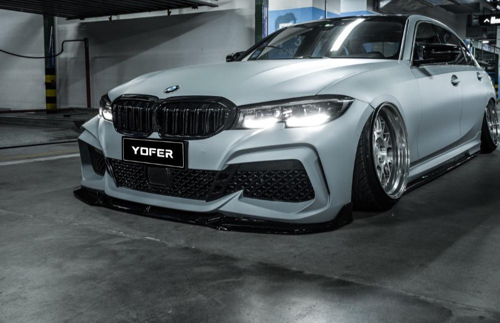 BMW 3 Series M340i 330i G20 G21 Pre-LCI 2019 2010 2021 2022 with Aftermarket Parts - Front Bumper & Lip PP from Yofer.co