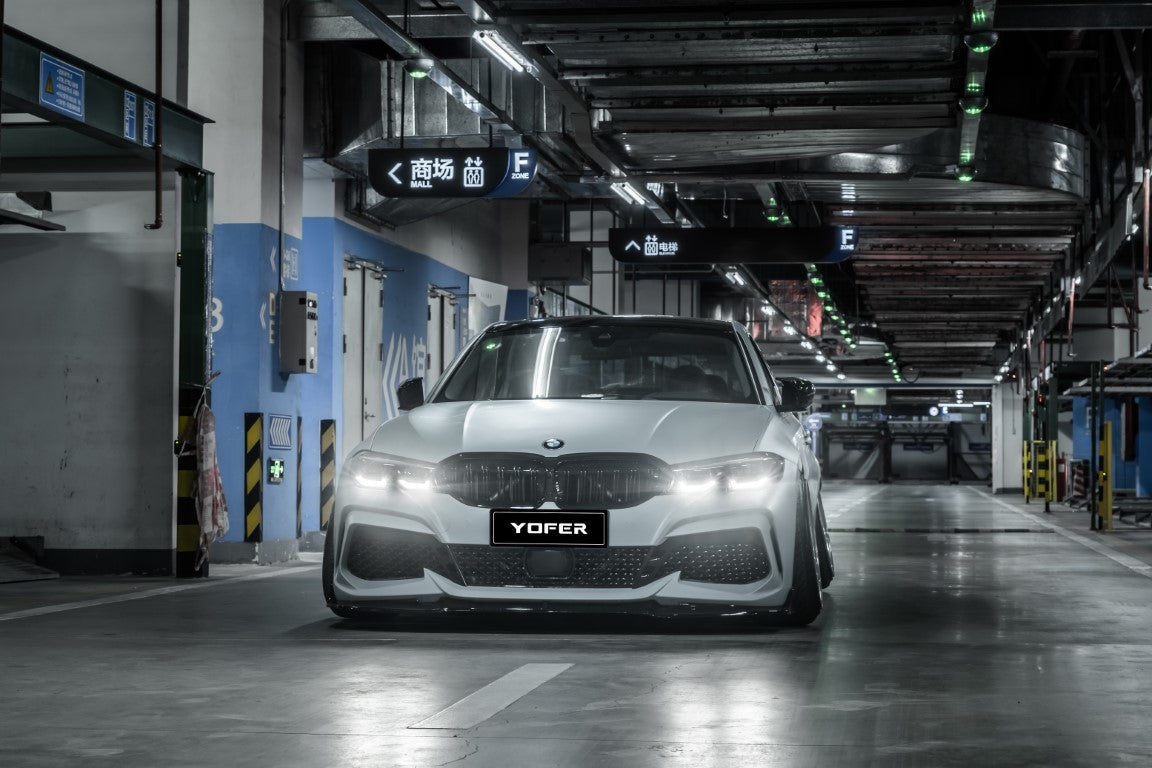 BMW 3 Series M340i 330i G20 G21 Pre-LCI 2019 2010 2021 2022 with Aftermarket Parts - Front Bumper & Lip PP from Yofer.co