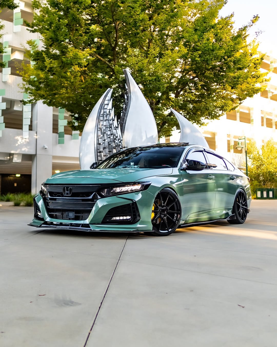 Honda Accord 10th Gen Pre-facelift 2018-2020 with Aftermarket Parts - Front Bumper PP from Yofer.co
