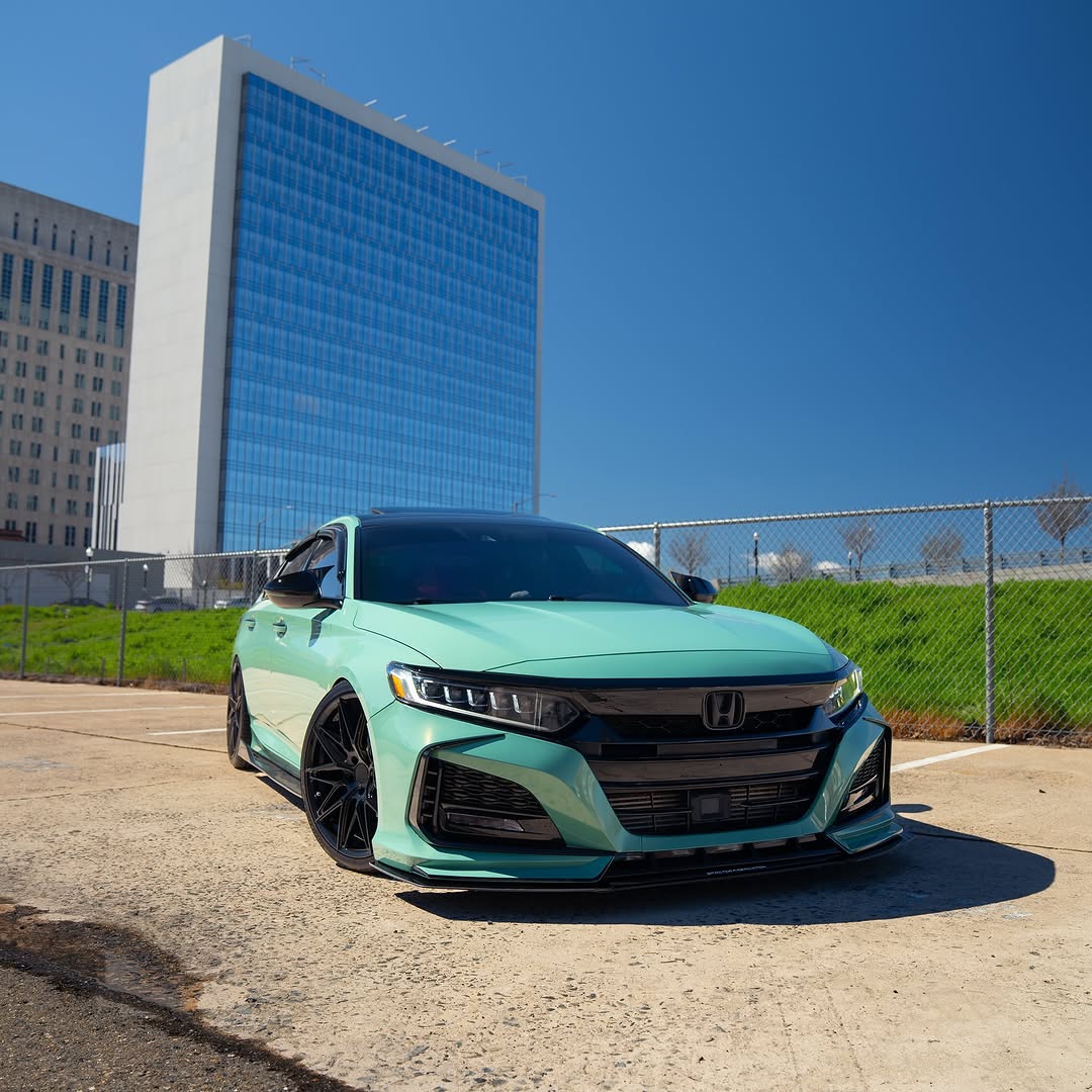 Honda Accord 10th Gen Pre-facelift 2018-2020 with Aftermarket Parts - Front Bumper PP from Yofer.co
