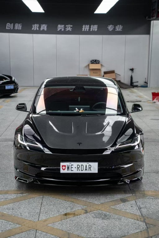 Tesla Model 3 Highland 2024 with Aftermarket Parts - Front Lip Splitter ABS & PP from Yofer.co