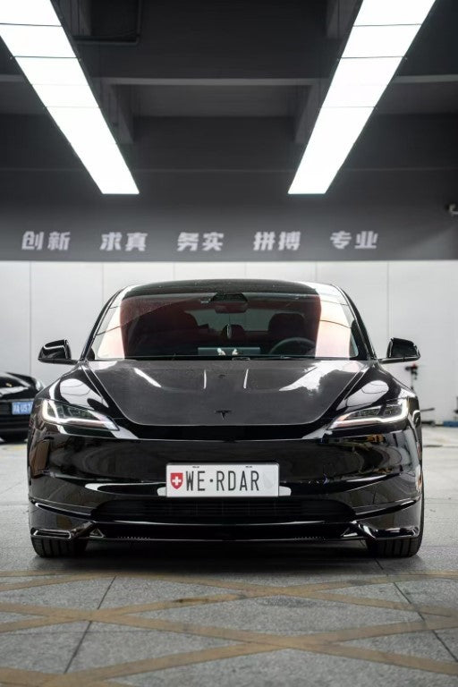 Tesla Model 3 Highland 2024 with Aftermarket Parts - Front Lip Splitter ABS & PP from Yofer.co