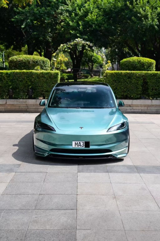 Tesla Model 3 Highland 2024 with Aftermarket Parts - Front Lip Splitter ABS & PP from Yofer.co