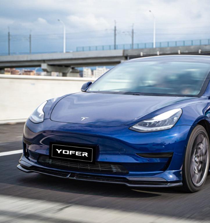 Tesla Model 3 / Performance 2017 2018 2019 2020 2021 2022 2023 with Aftermarket Parts - Front Lip PP from Yofer.co