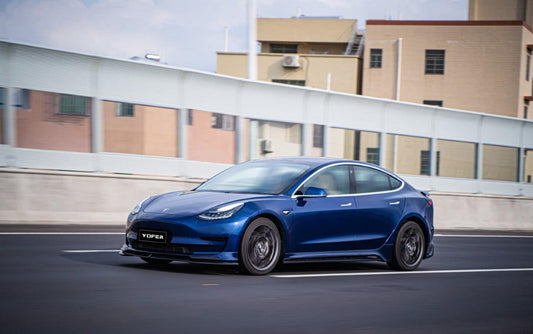Tesla Model 3 / Performance 2017 2018 2019 2020 2021 2022 2023 with Aftermarket Parts - Front Lip PP from Yofer.co