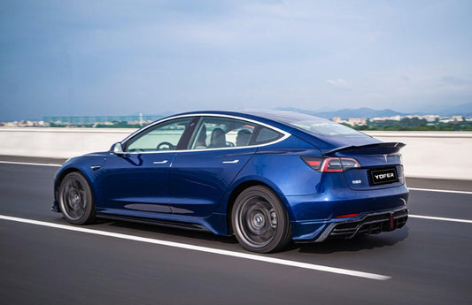 Tesla Model 3 / Performance 2017 2018 2019 2020 2021 2022 2023 with Aftermarket Parts - Rear Diffuser PP from Yofer.co